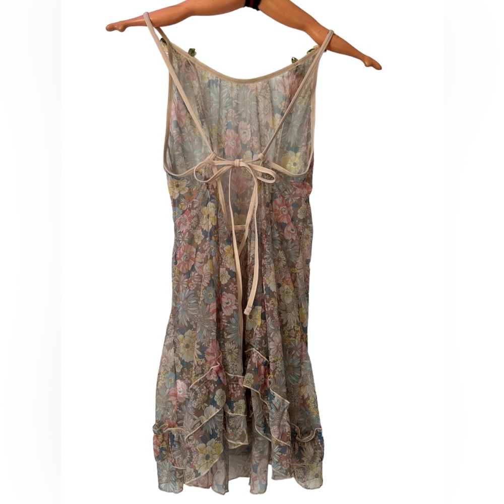 Vintage Inspired 70s Floral Babydoll Nightgown Dress - Picture 7 of 7